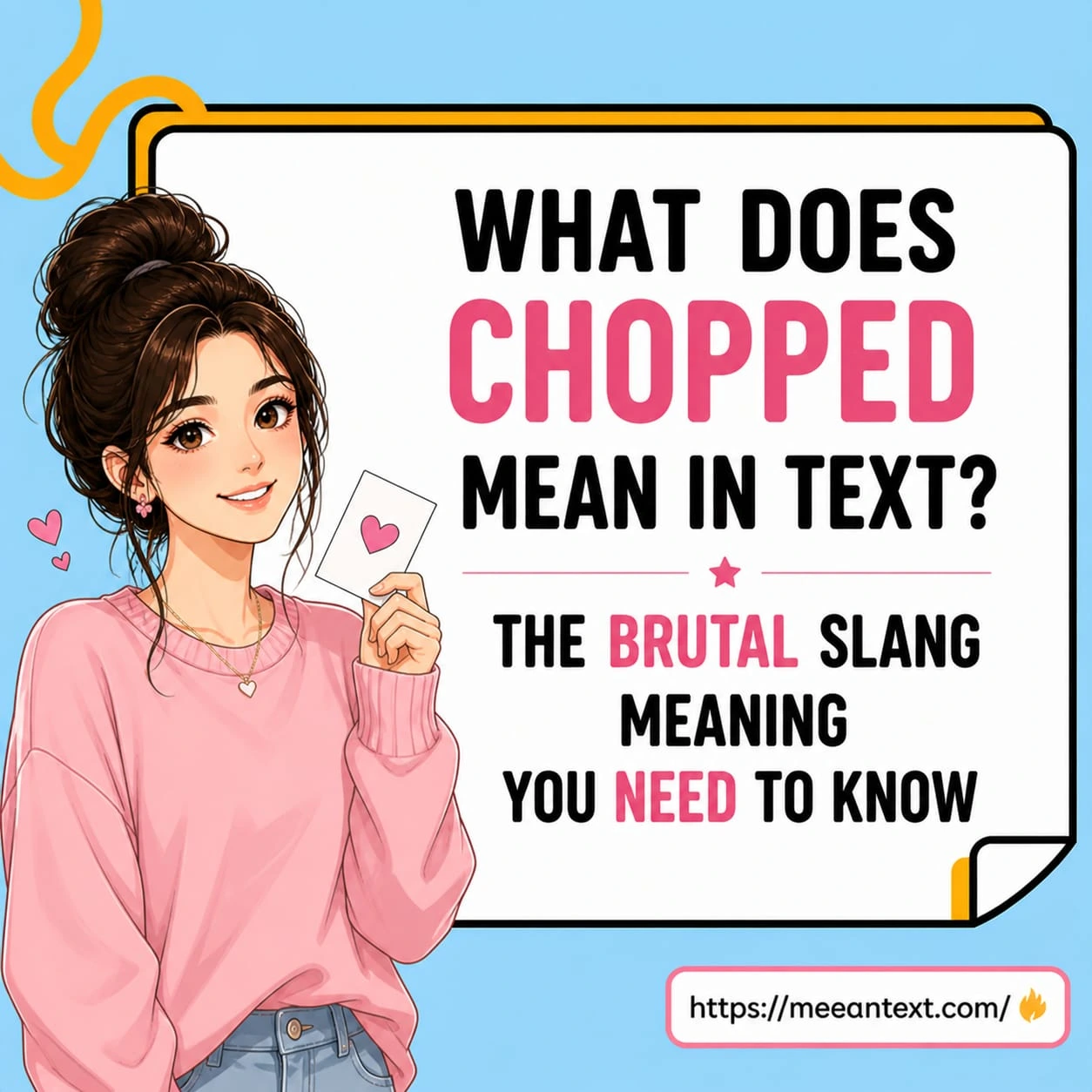 what does chopped mean in text