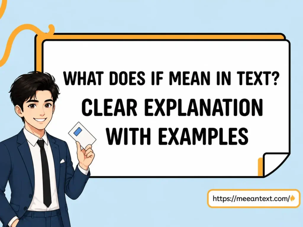 what does if mean in text