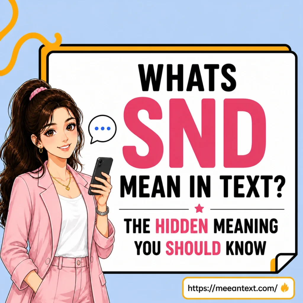 whats snd mean in text