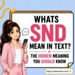 whats snd mean in text