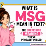 what is msg mean in text