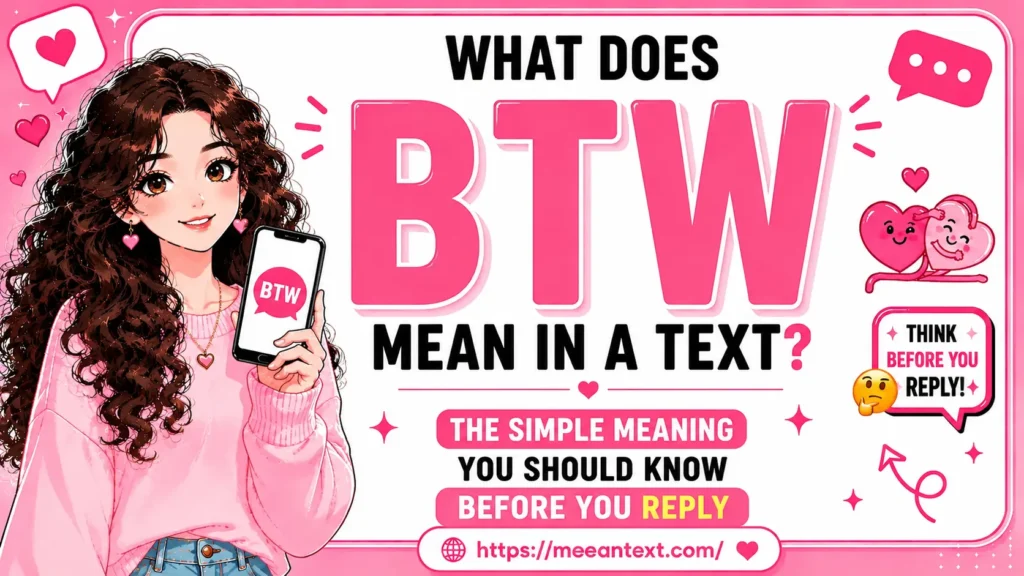 what does btw mean in a text