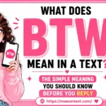 what does btw mean in a text