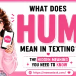 what does hum mean in texting