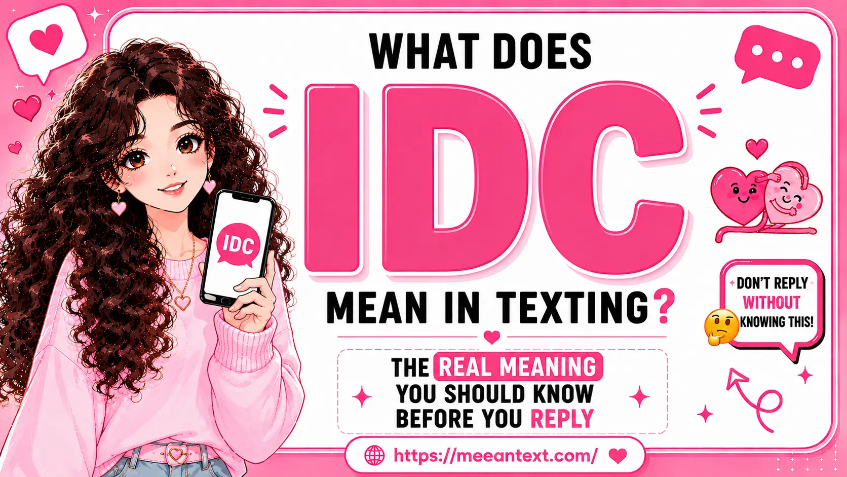 what does idc mean in texting
