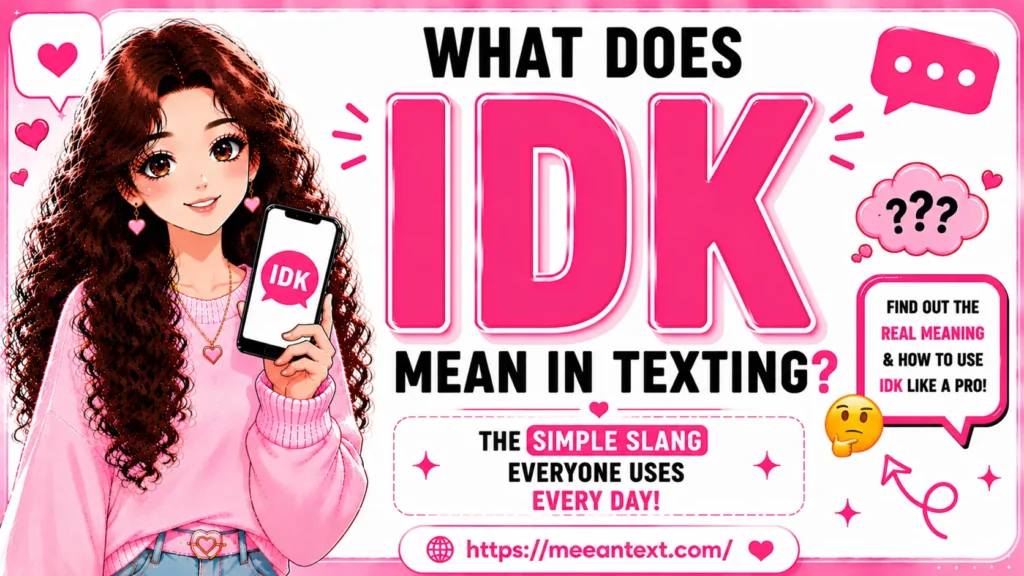 what does idk mean in texting