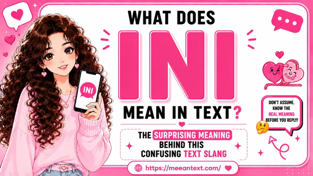 what does ini mean in text