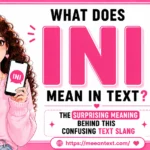 what does ini mean in text