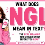 what does ngl mean in text