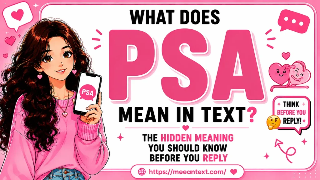 what does psa mean in text