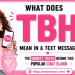 what does tbh mean in a text message