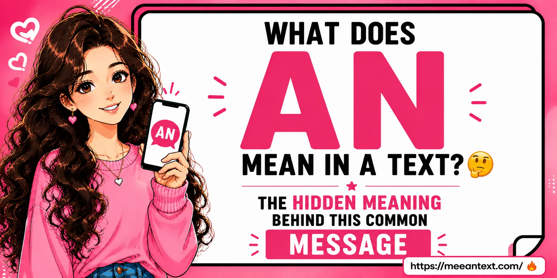 AN in a text usually refers to the regular English word "an." However, depending on the context, it can also represent initials, usernames, nicknames, or shorthand used in specific conversations.