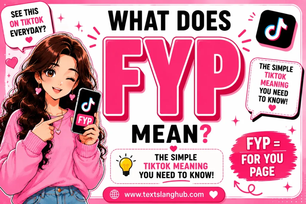 FYP stands for “For You Page.” On TikTok, it refers to the personalized feed where users discover recommended videos based on their interests and activity.