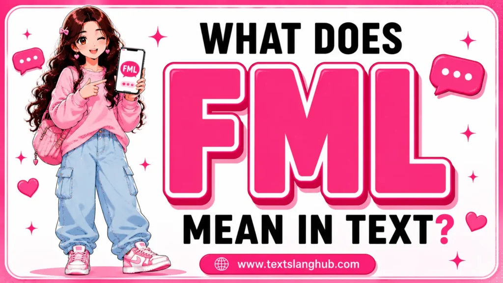FML means “F* My Life” in text. It is casual internet slang used to express frustration, disappointment, embarrassment, or bad luck, often humorously.**