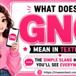 GNG usually means “gang” in texting and social media slang. People use it casually to refer to friends, a group, crew, teammates, or an online community.