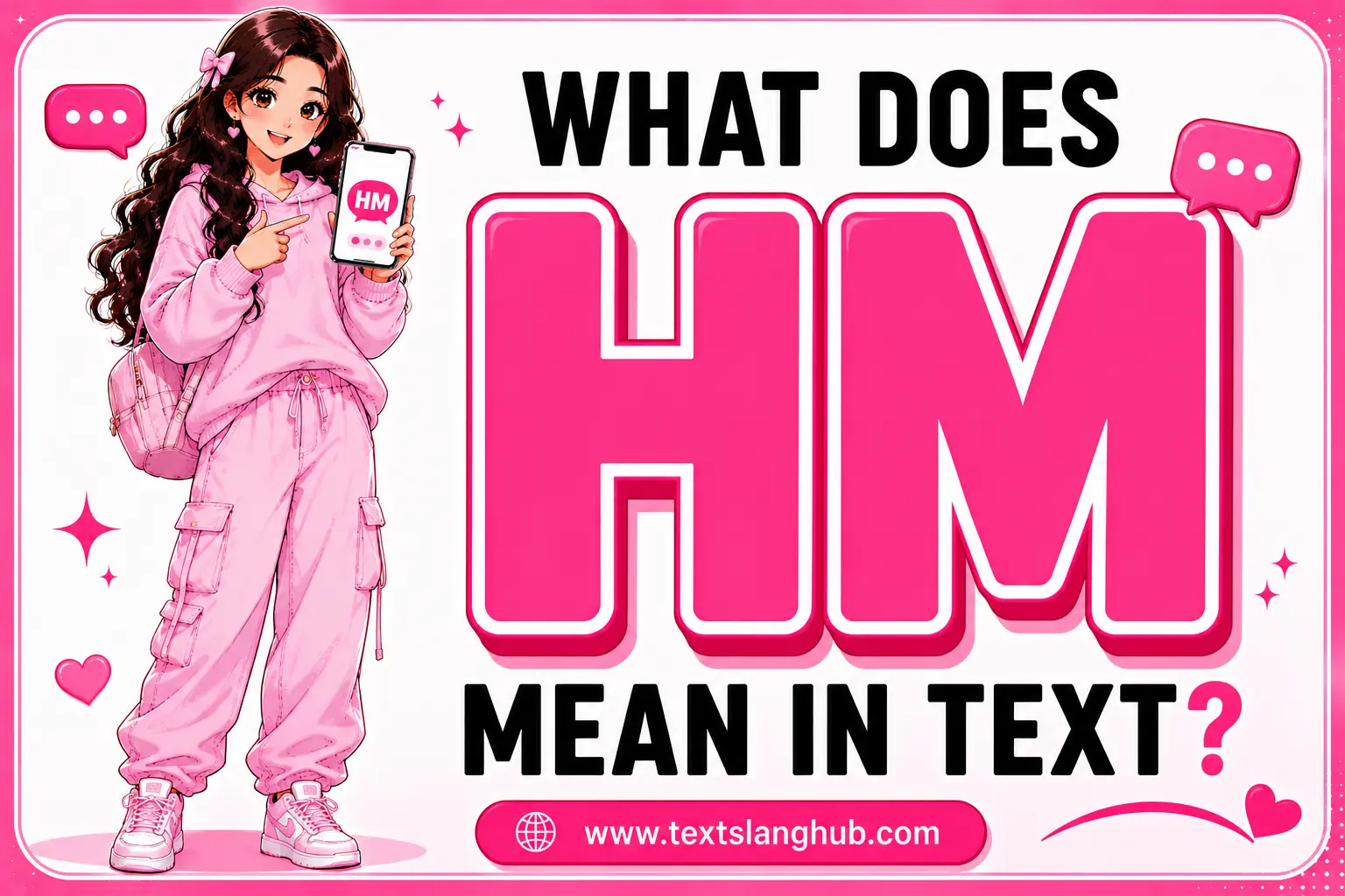 HM in text is usually a written version of “hmm,” used to show thinking, hesitation, uncertainty, curiosity, or skepticism. Its exact tone depends on context.