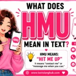 HMU means “Hit Me Up” in text messaging. It is a casual way to tell someone to contact, message, call, or reach out to you later.