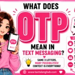 OTP can mean “On The Phone” or “One True Pairing” in texting and social media. In banking and security messages, OTP usually means “One-Time Password.”