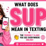 SUP means "What's up?" in texting. It is a casual greeting used to ask someone how they're doing, what they're doing, or to simply start a friendly conversation through text messages or social media.
