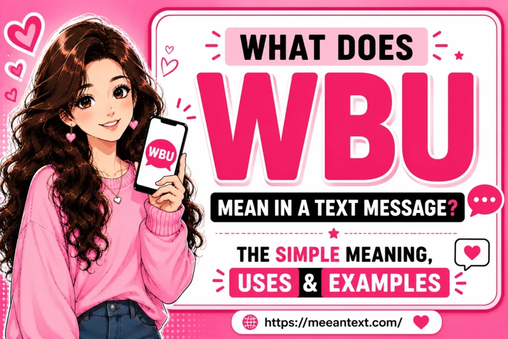 WBU means “What About You?” It is a common texting abbreviation used to ask someone the same question back and keep the conversation going naturally.