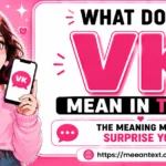 VK in text does not have one universal meaning. It may refer to VK/VKontakte, initials, a username, or a private abbreviation, depending on the conversation and context.